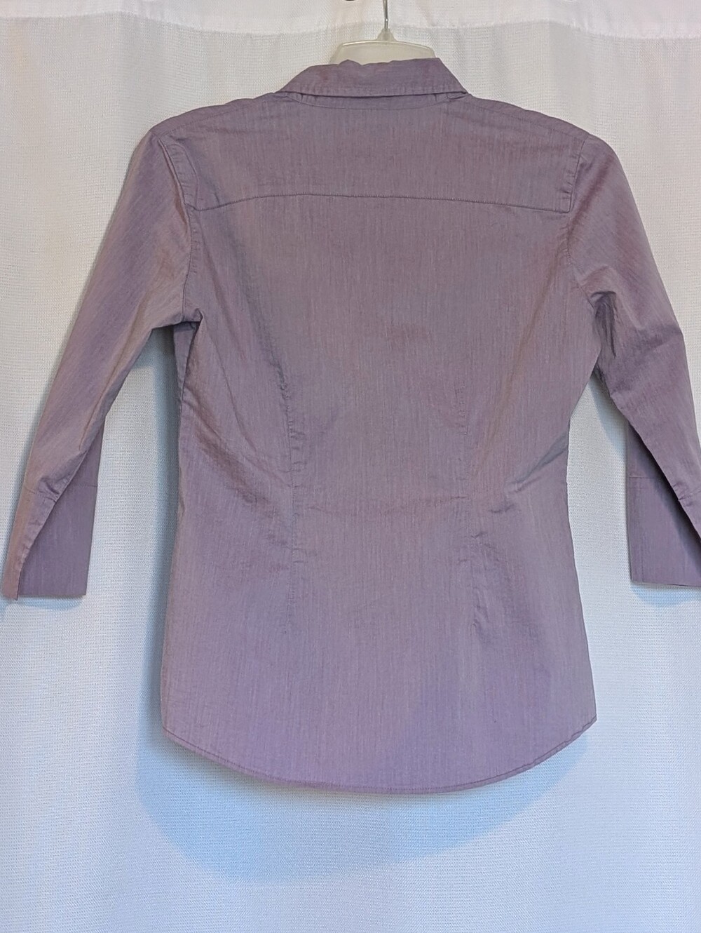 New York & Company Lavender V-Neck Button Down Women's City Stretch Sz S Blouse - Picture 3 of 7